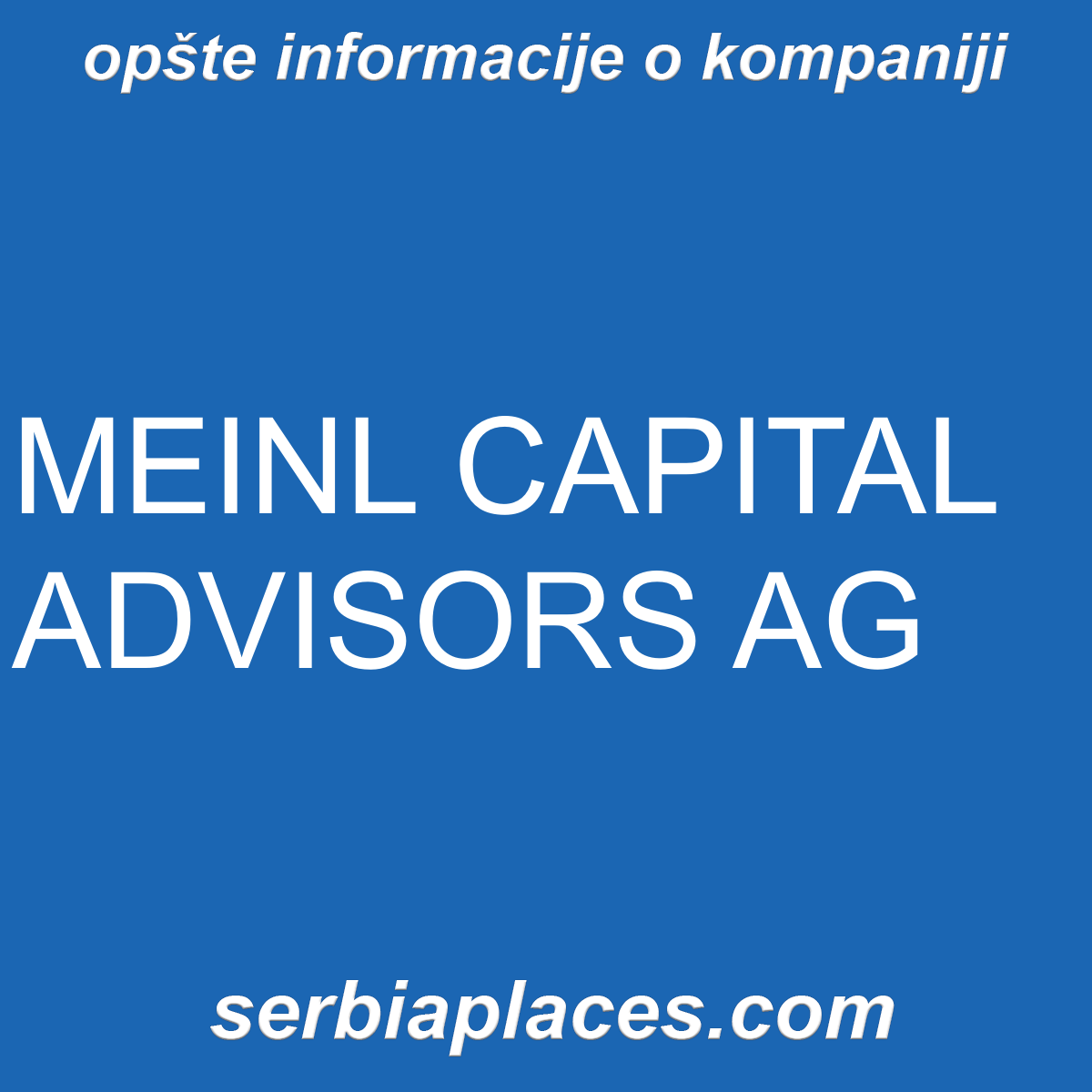 MEINL CAPITAL ADVISORS AG