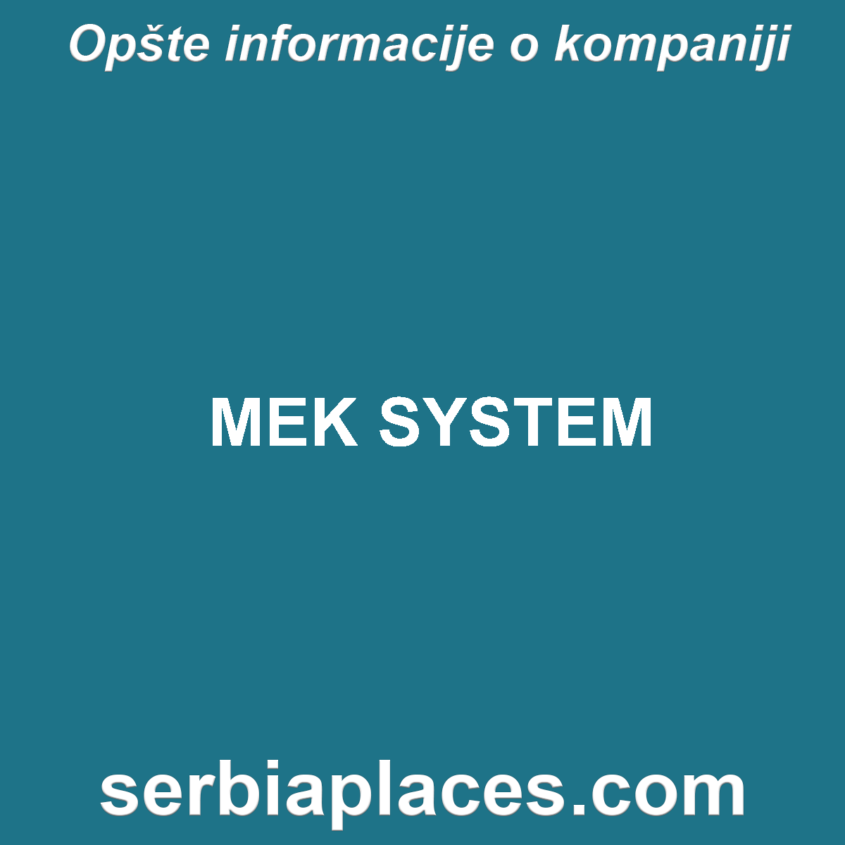 MEK SYSTEM
