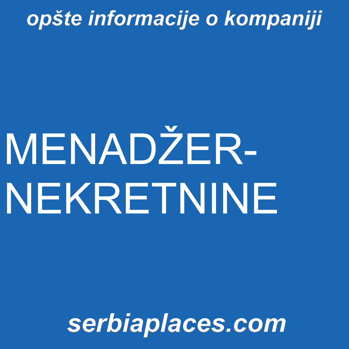MENADŽER-NEKRETNINE