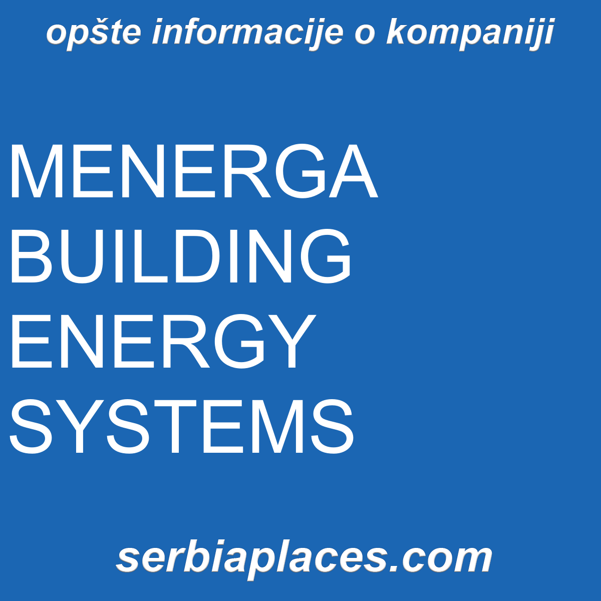 MENERGA BUILDING ENERGY SYSTEMS