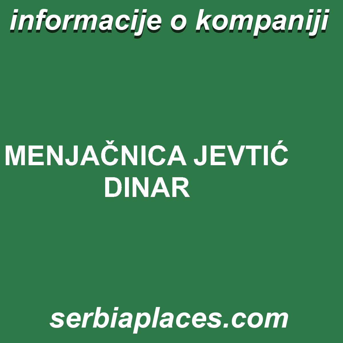 MENJAČNICA JEVTIĆ DINAR