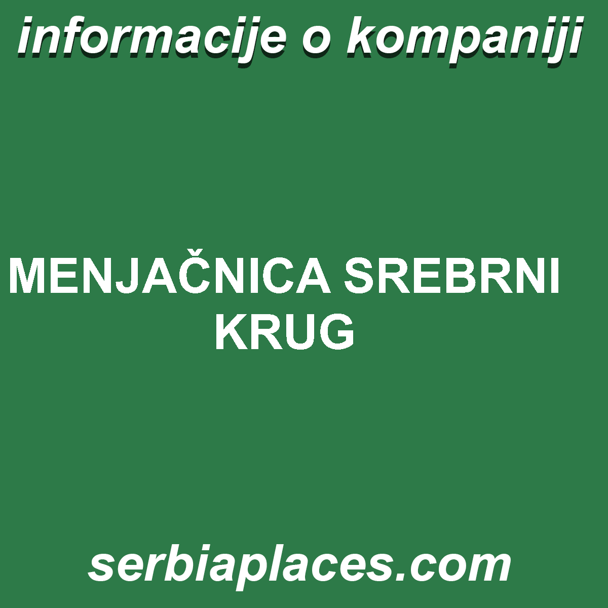 MENJAČNICA SREBRNI KRUG