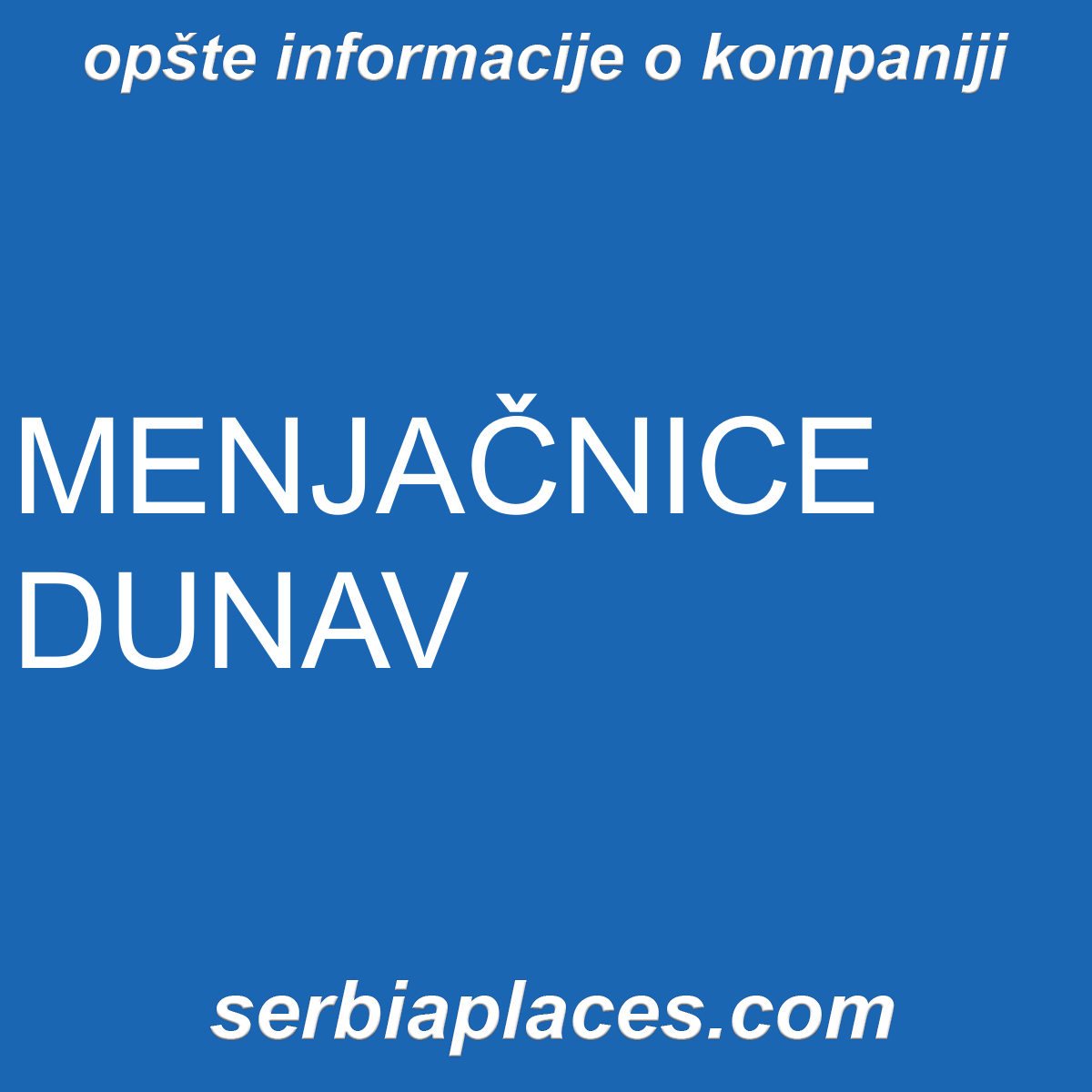MENJAČNICE DUNAV