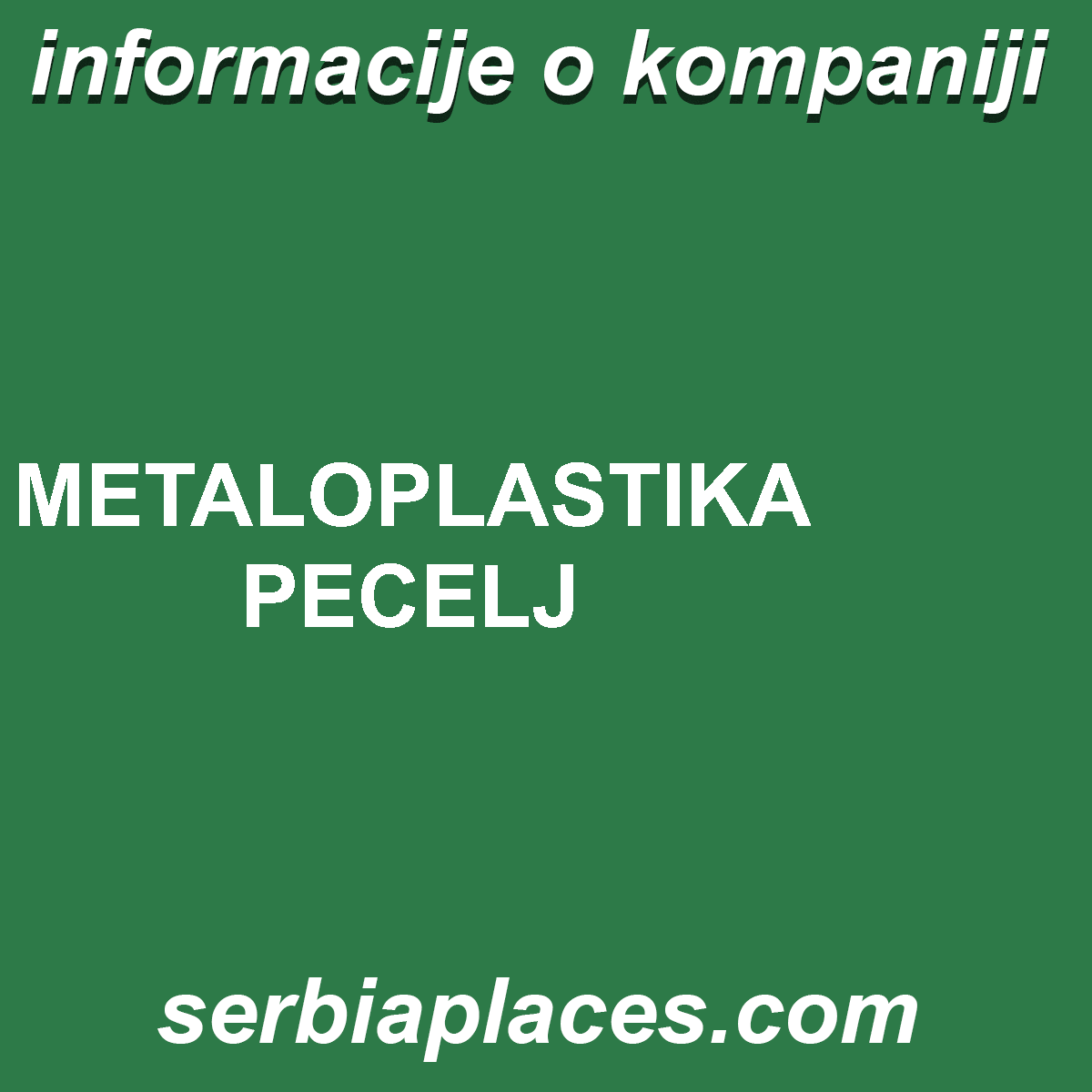 METALOPLASTIKA PECELJ