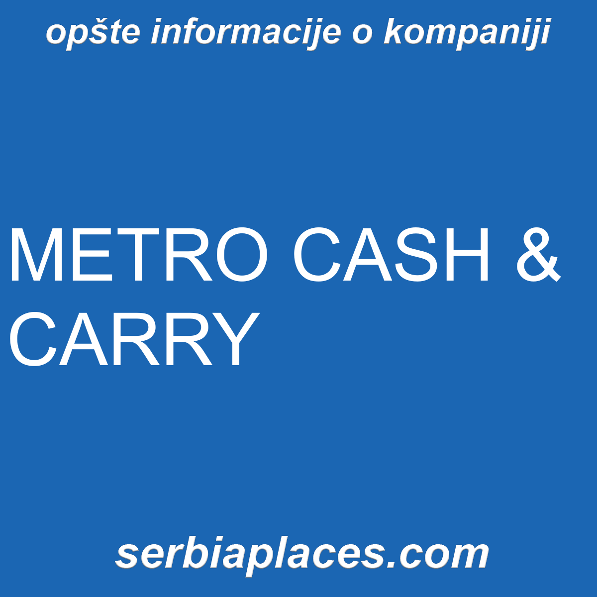 METRO CASH & CARRY