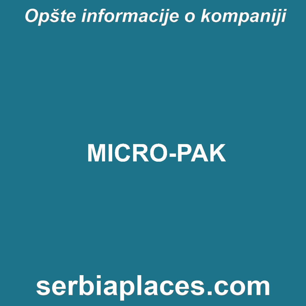 MICRO-PAK