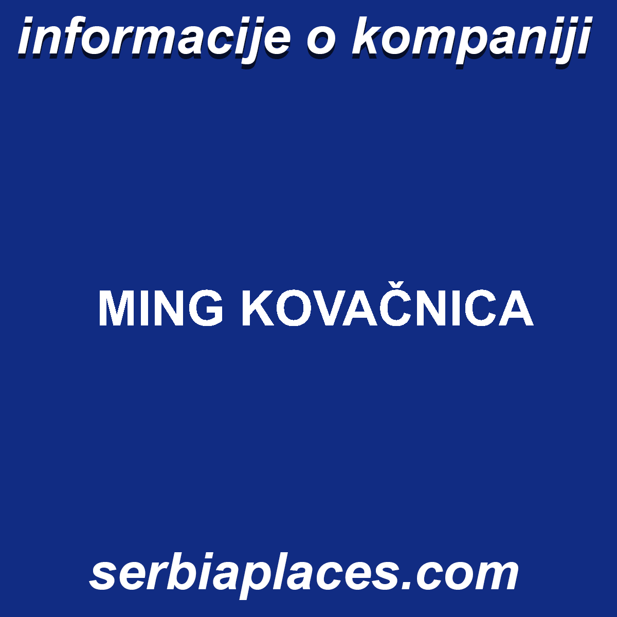 MING KOVAČNICA