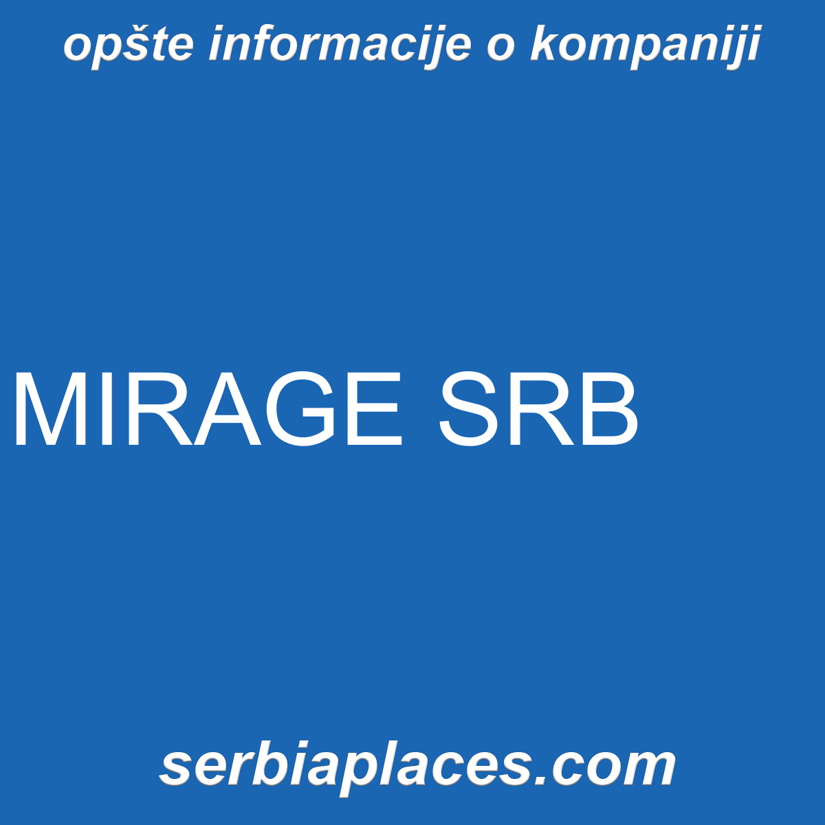 MIRAGE SRB
