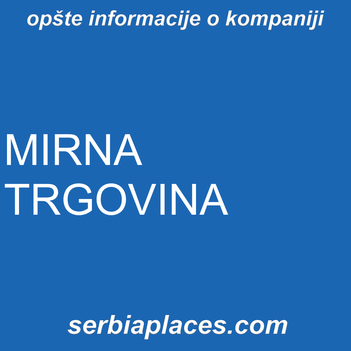 MIRNA TRGOVINA