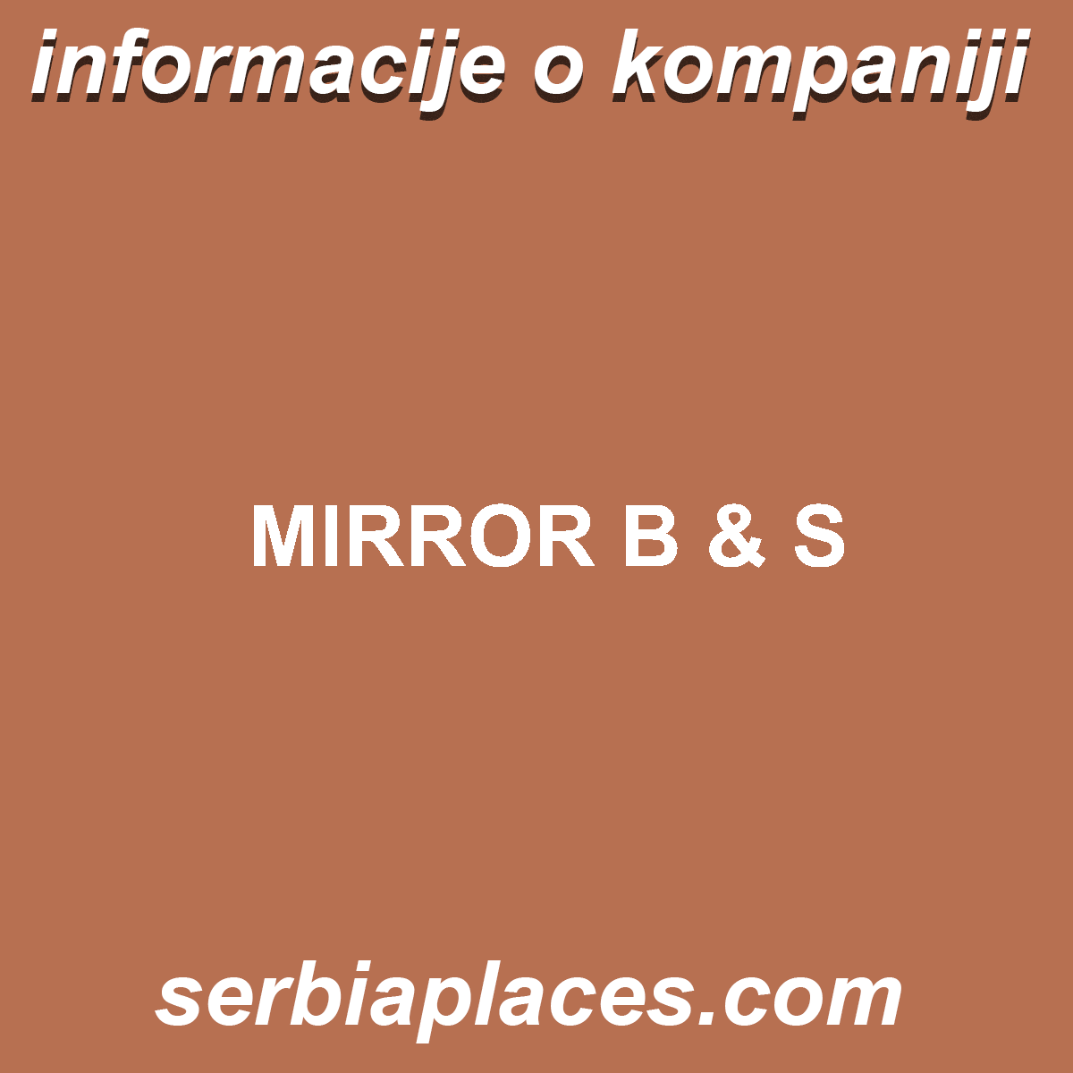 MIRROR B & S