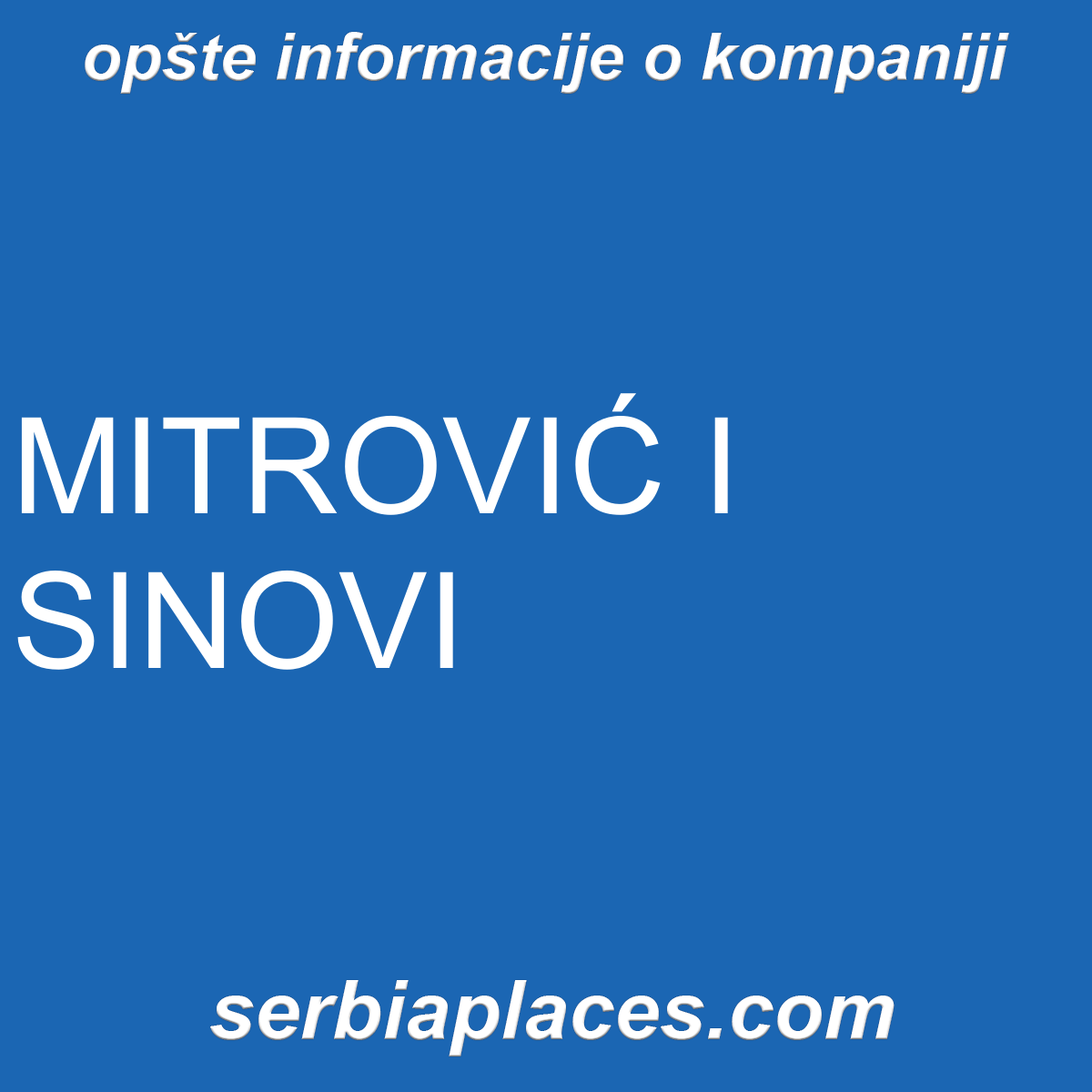 MITROVIĆ I SINOVI