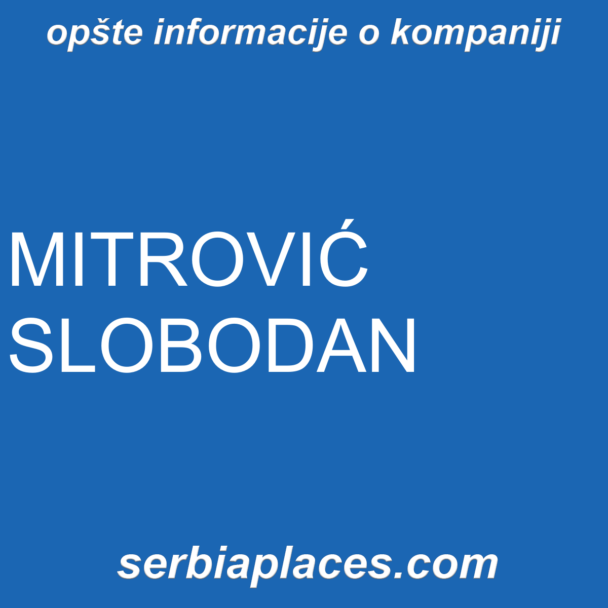 MITROVIĆ SLOBODAN