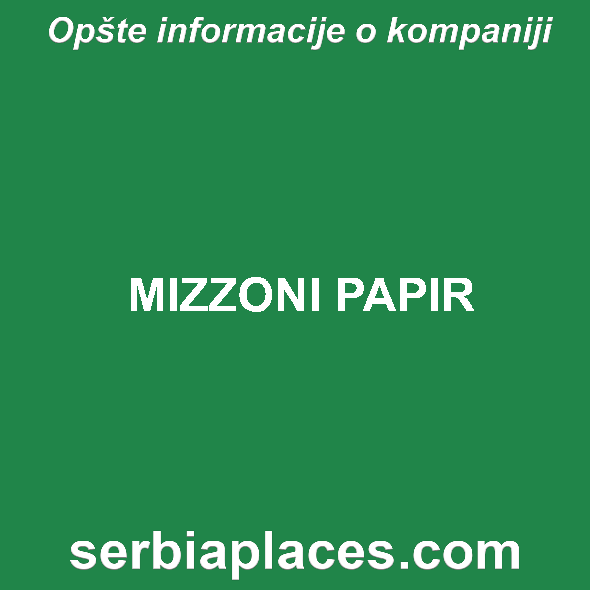 MIZZONI PAPIR