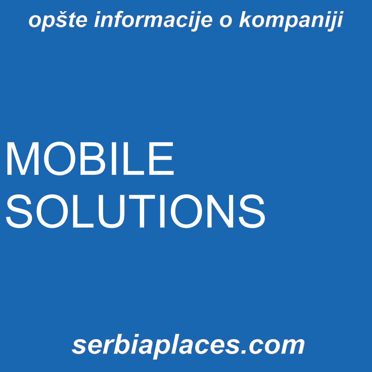 MOBILE SOLUTIONS