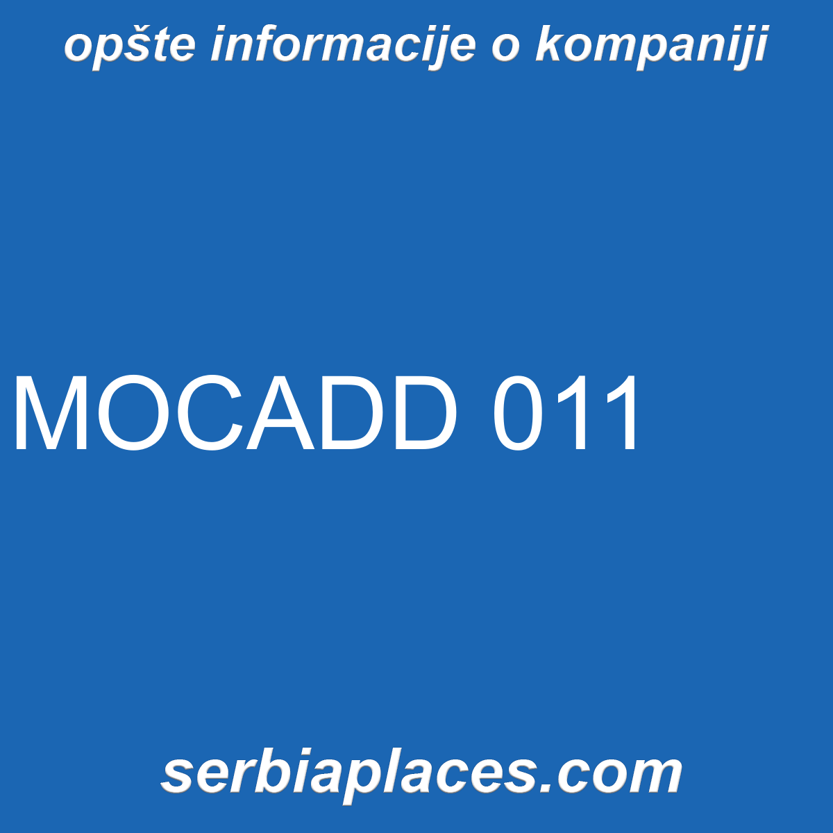 MOCADD 011