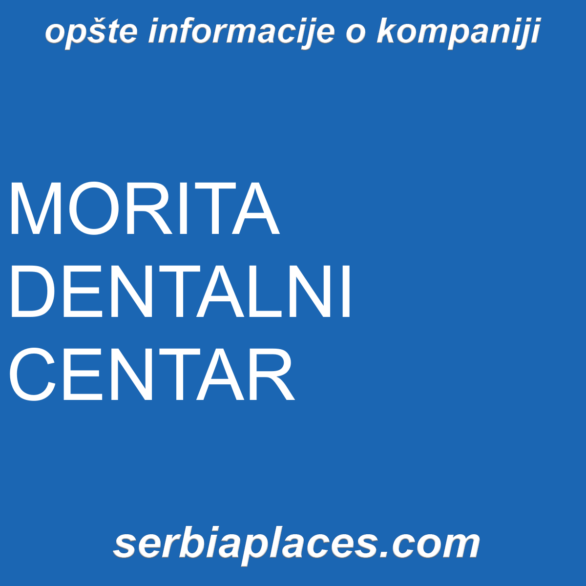 MORITA DENTALNI CENTAR