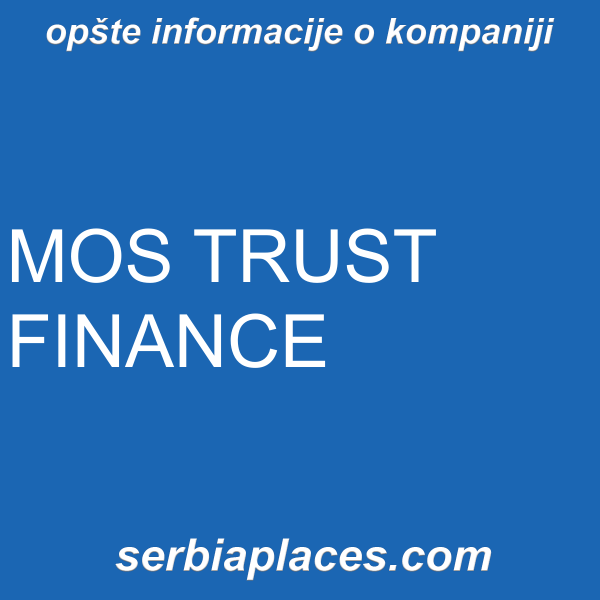 MOS TRUST FINANCE