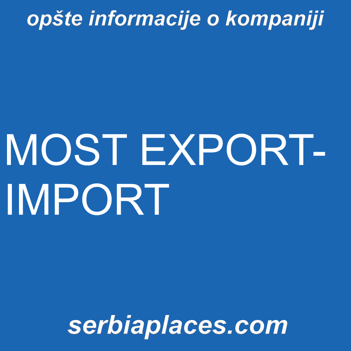MOST EXPORT-IMPORT
