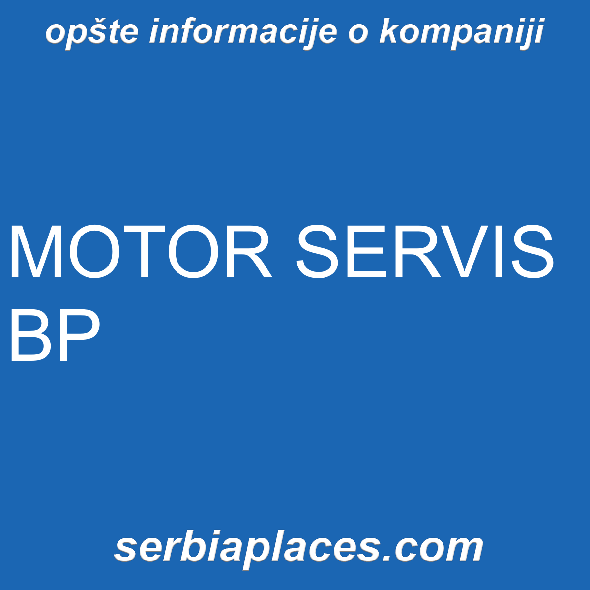 MOTOR SERVIS BP