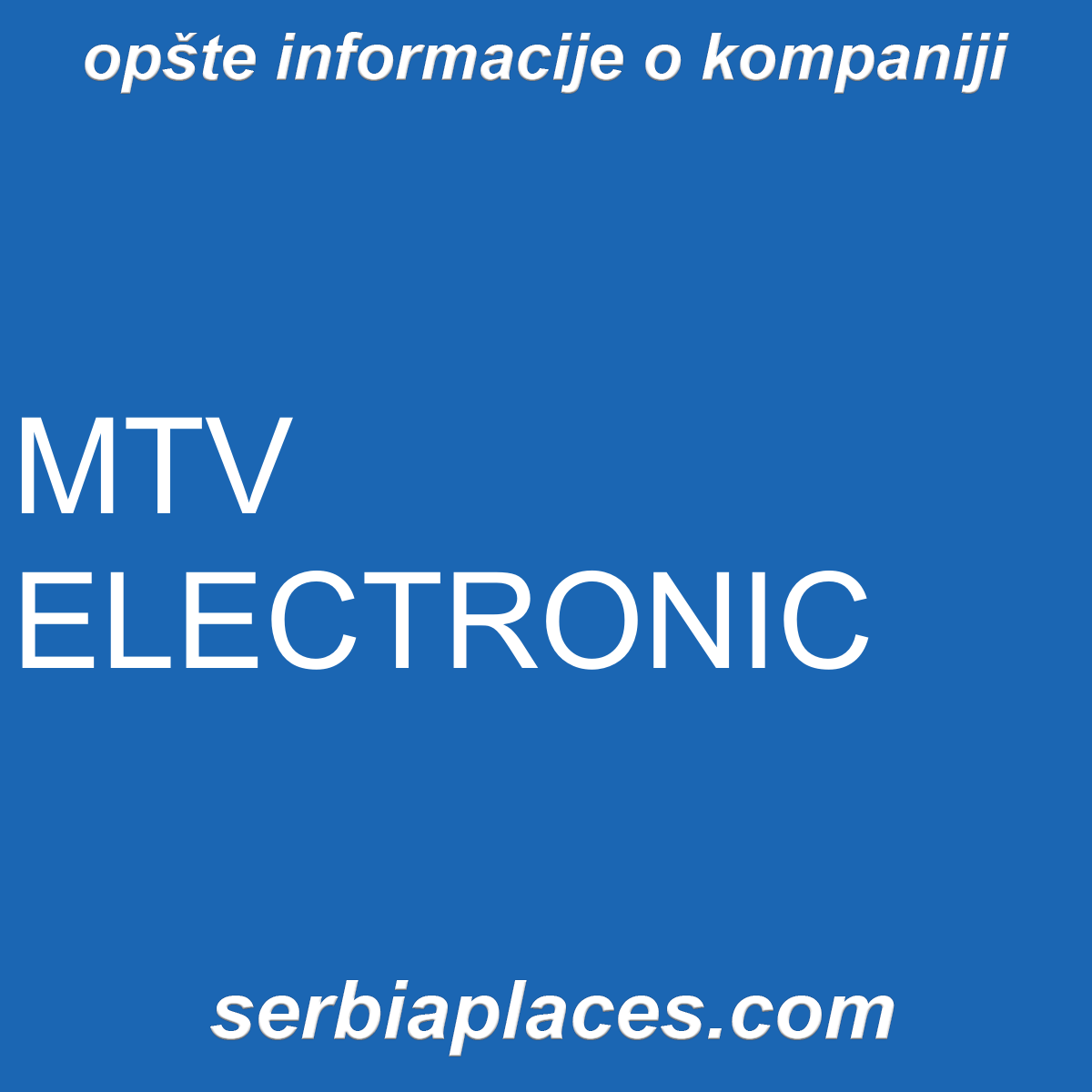 MTV ELECTRONIC
