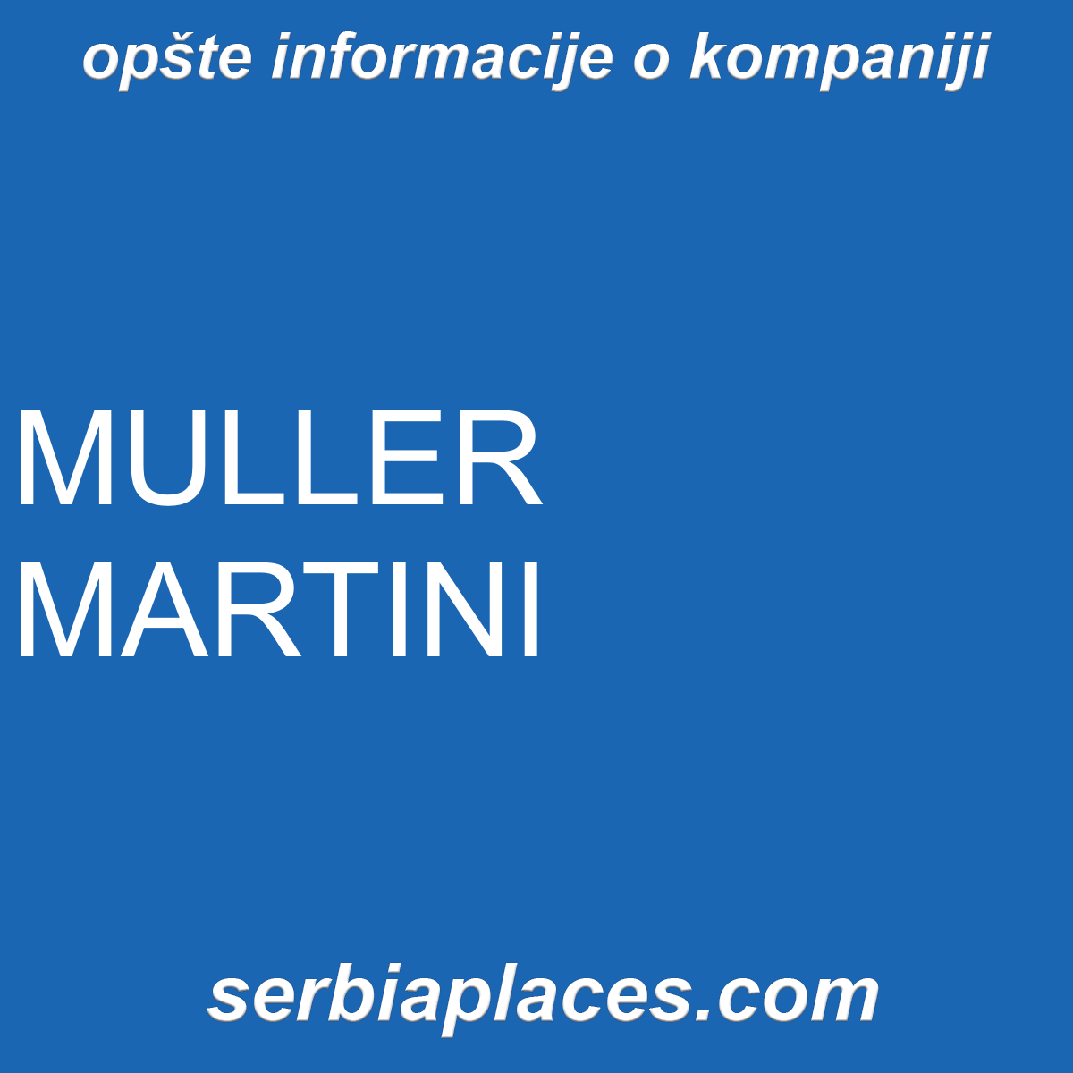 MULLER MARTINI