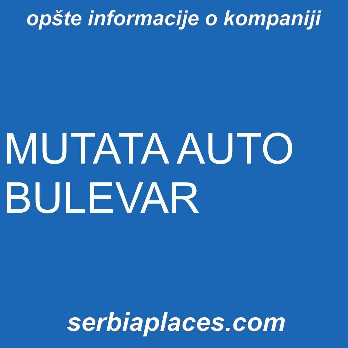 MUTATA AUTO BULEVAR