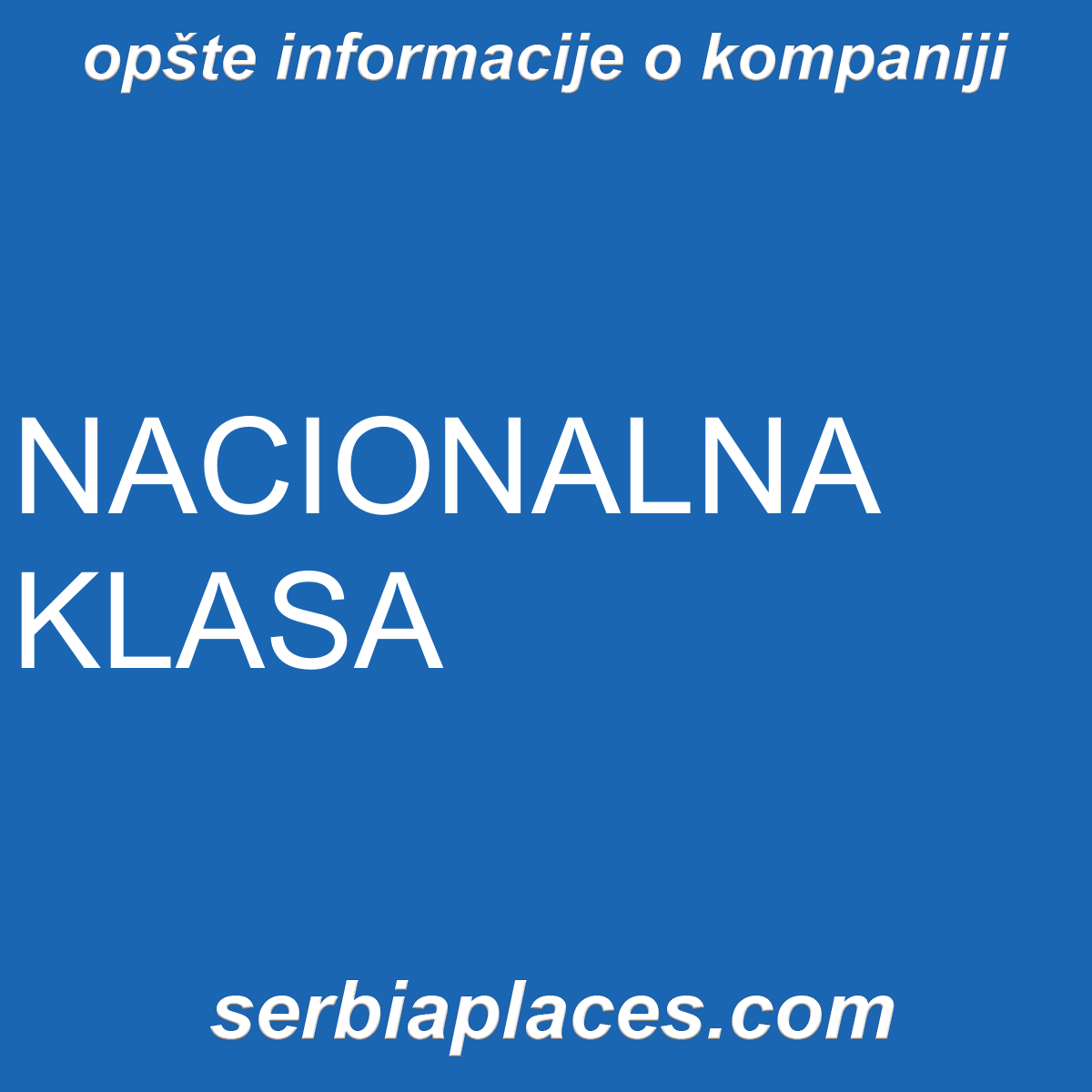 NACIONALNA KLASA