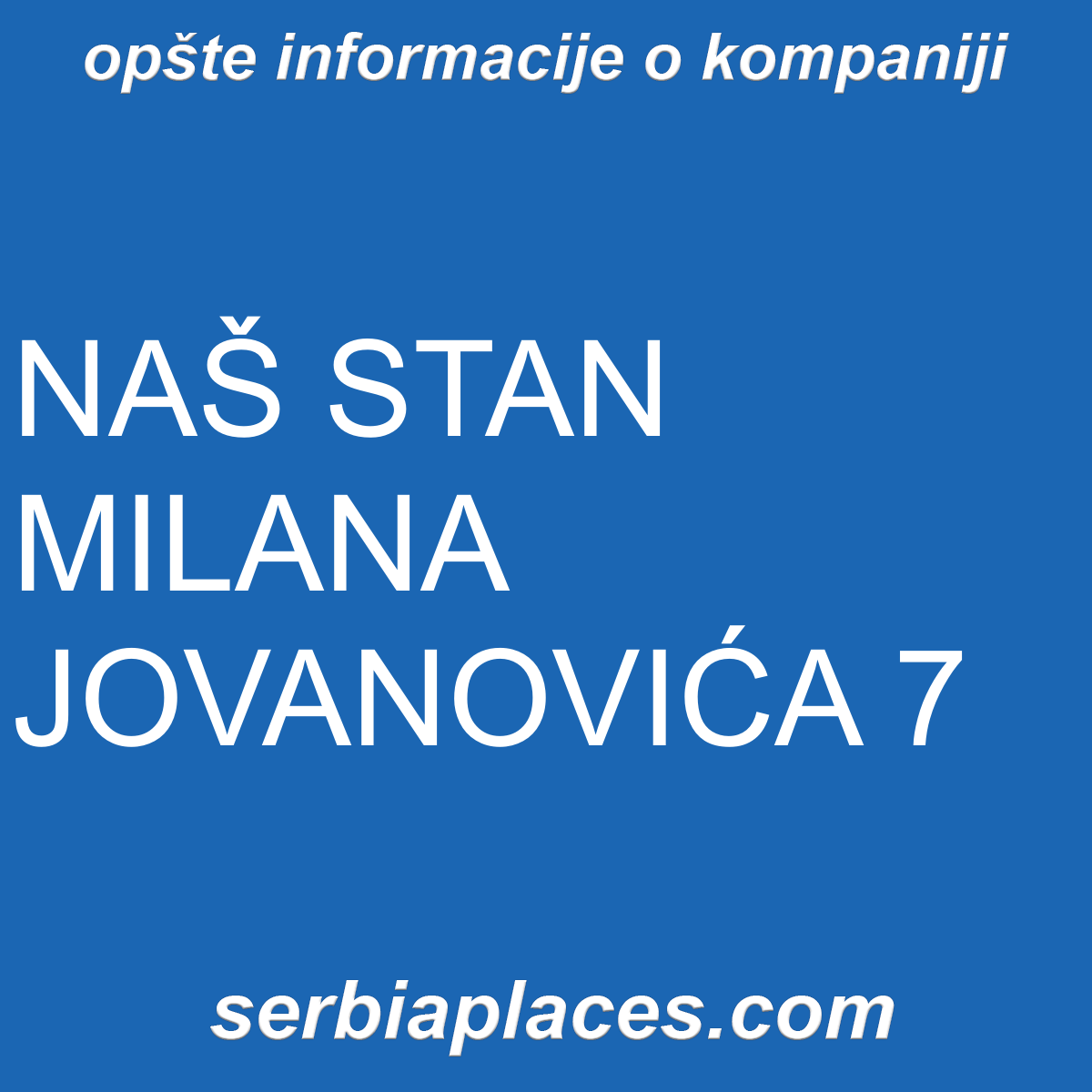 NAŠ STAN MILANA JOVANOVIĆA 7