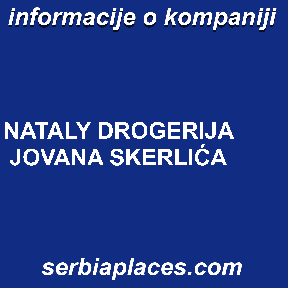 NATALY DROGERIJA JOVANA SKERLIĆA