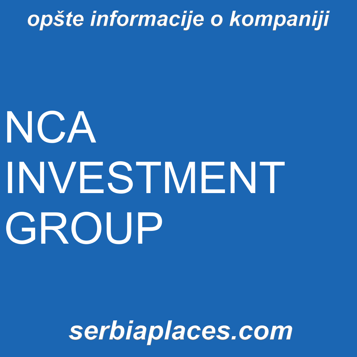 NCA INVESTMENT GROUP