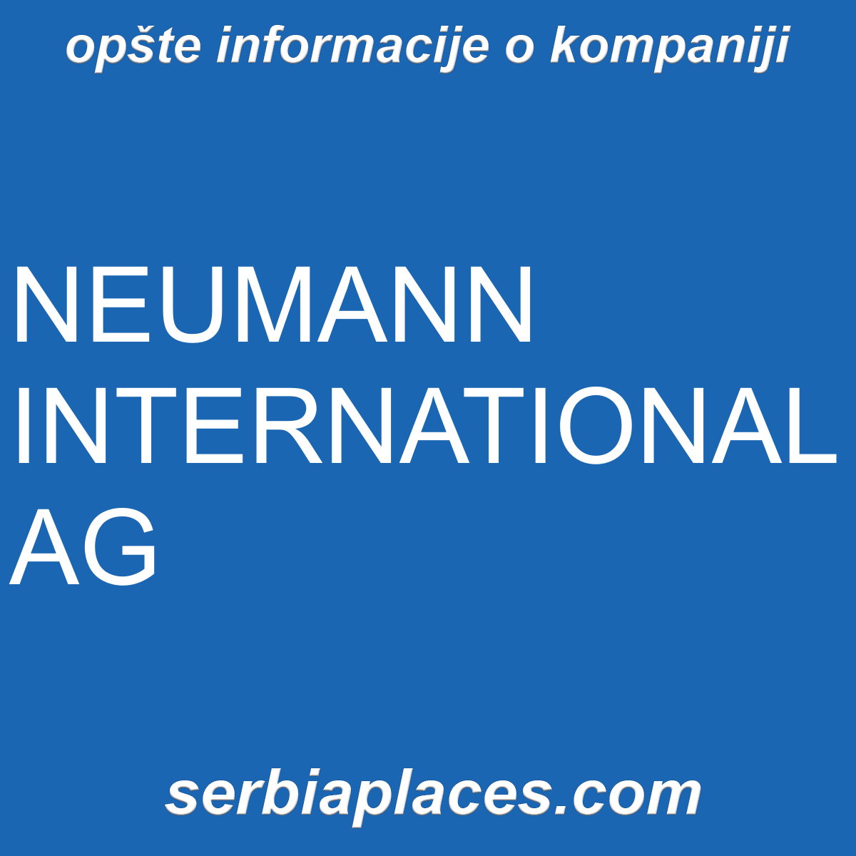 NEUMANN INTERNATIONAL AG