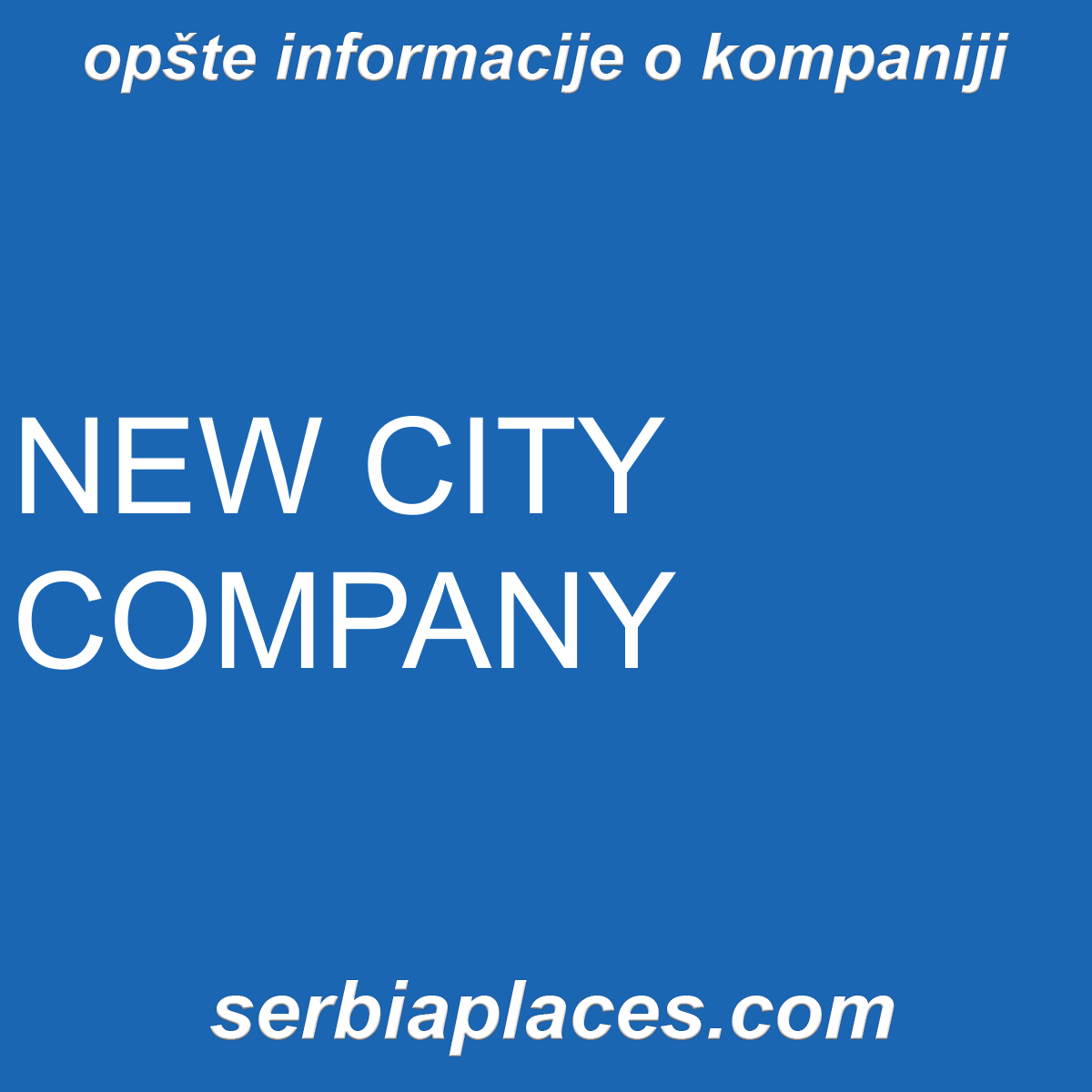 NEW CITY COMPANY