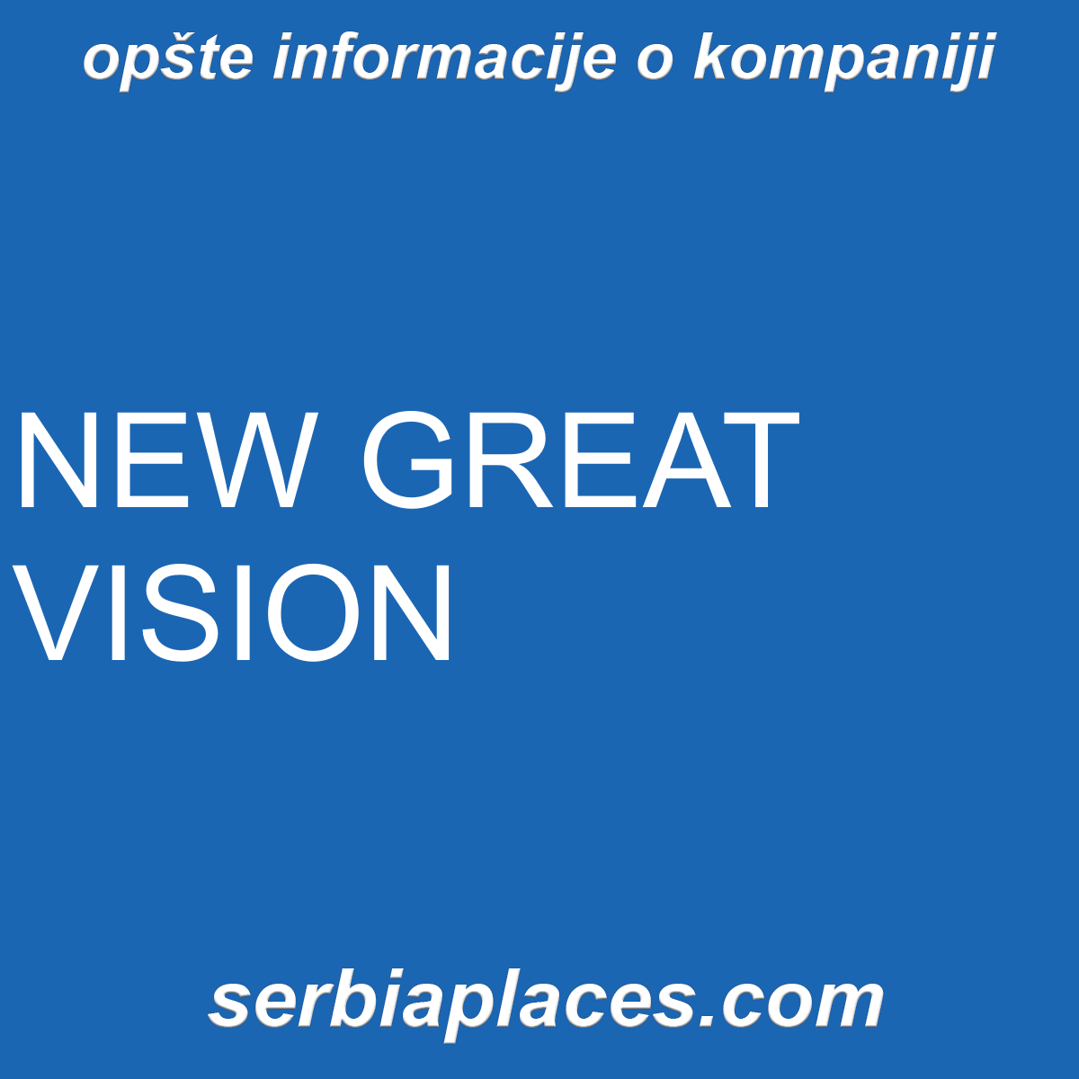 NEW GREAT VISION