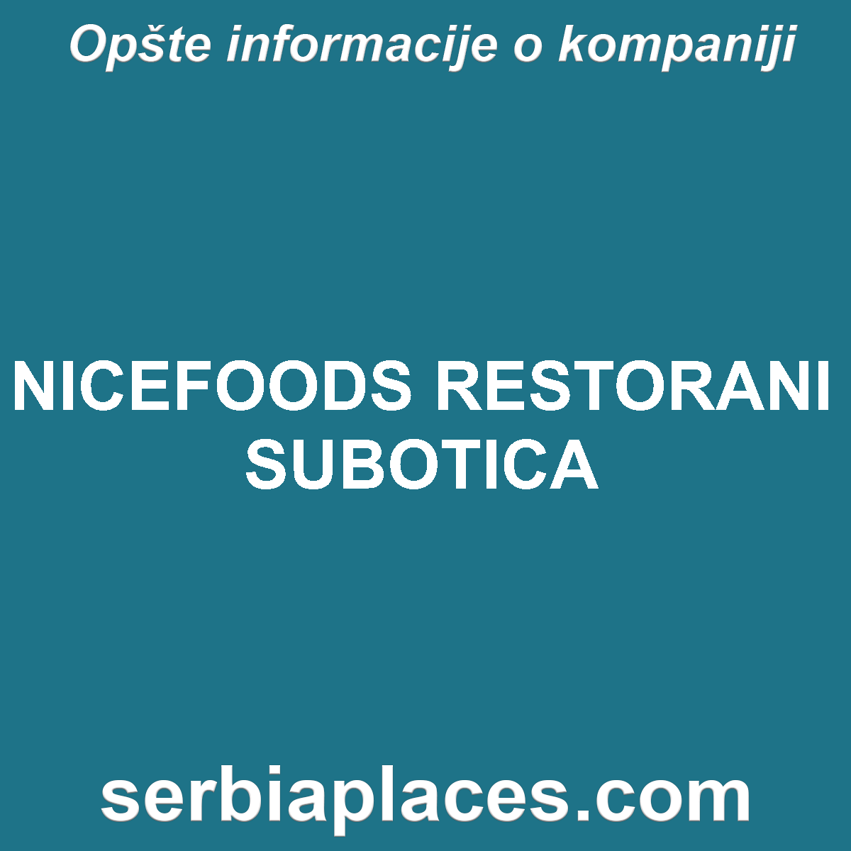 NICEFOODS RESTORANI SUBOTICA