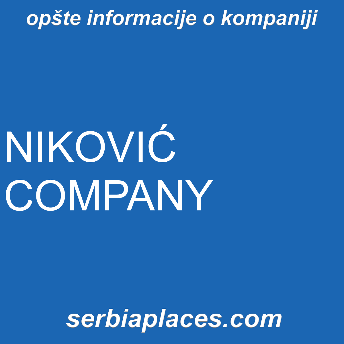 NIKOVIĆ COMPANY