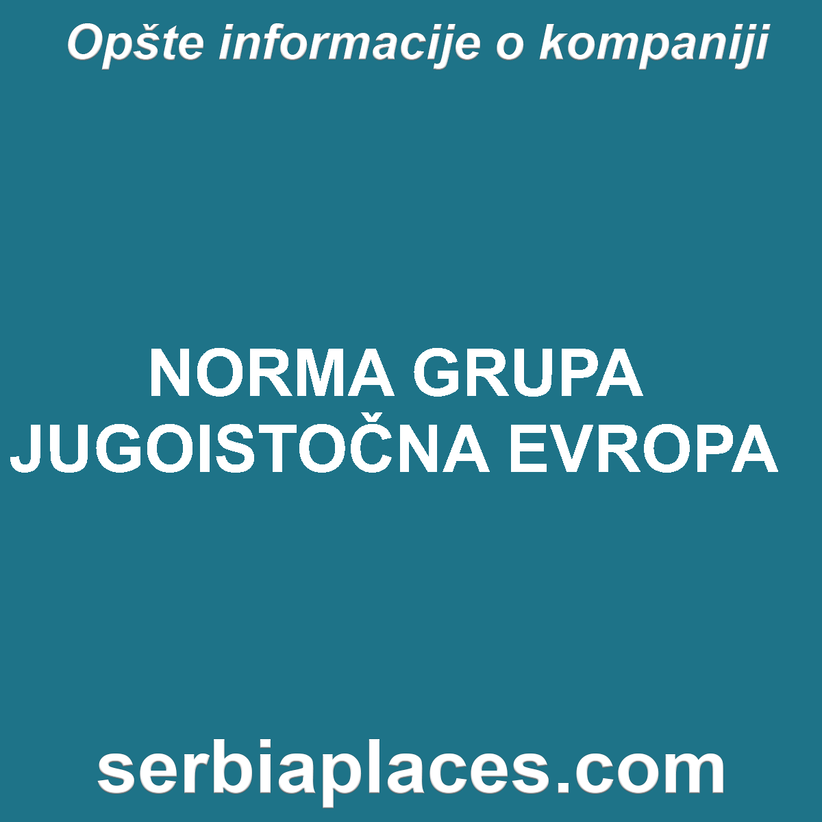 NORMA GRUPA JUGOISTOČNA EVROPA