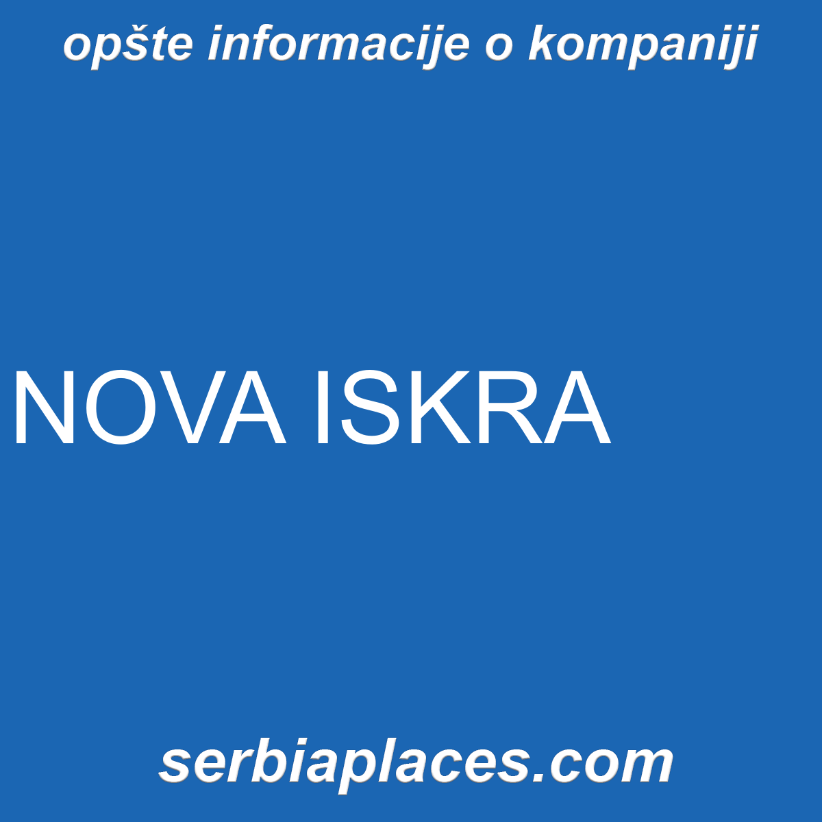 NOVA ISKRA