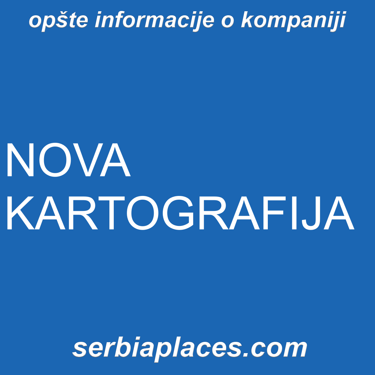 NOVA KARTOGRAFIJA