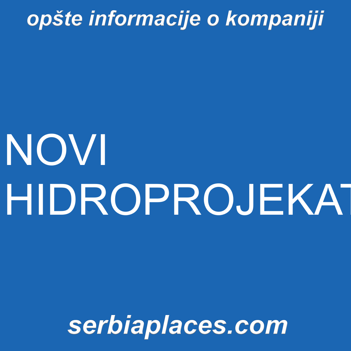 NOVI HIDROPROJEKAT