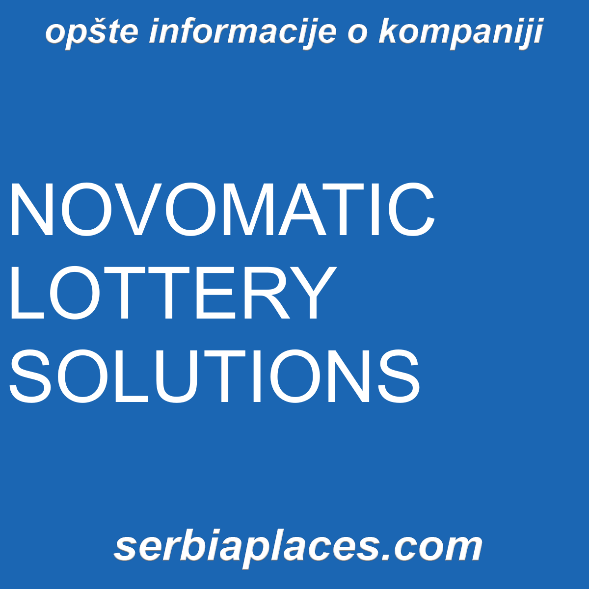 NOVOMATIC LOTTERY SOLUTIONS