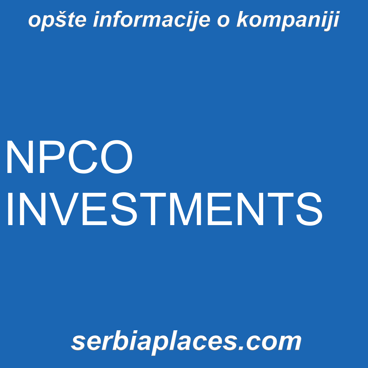 NPCO INVESTMENTS