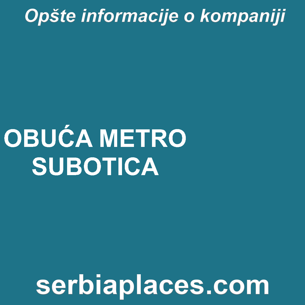 OBUĆA METRO SUBOTICA