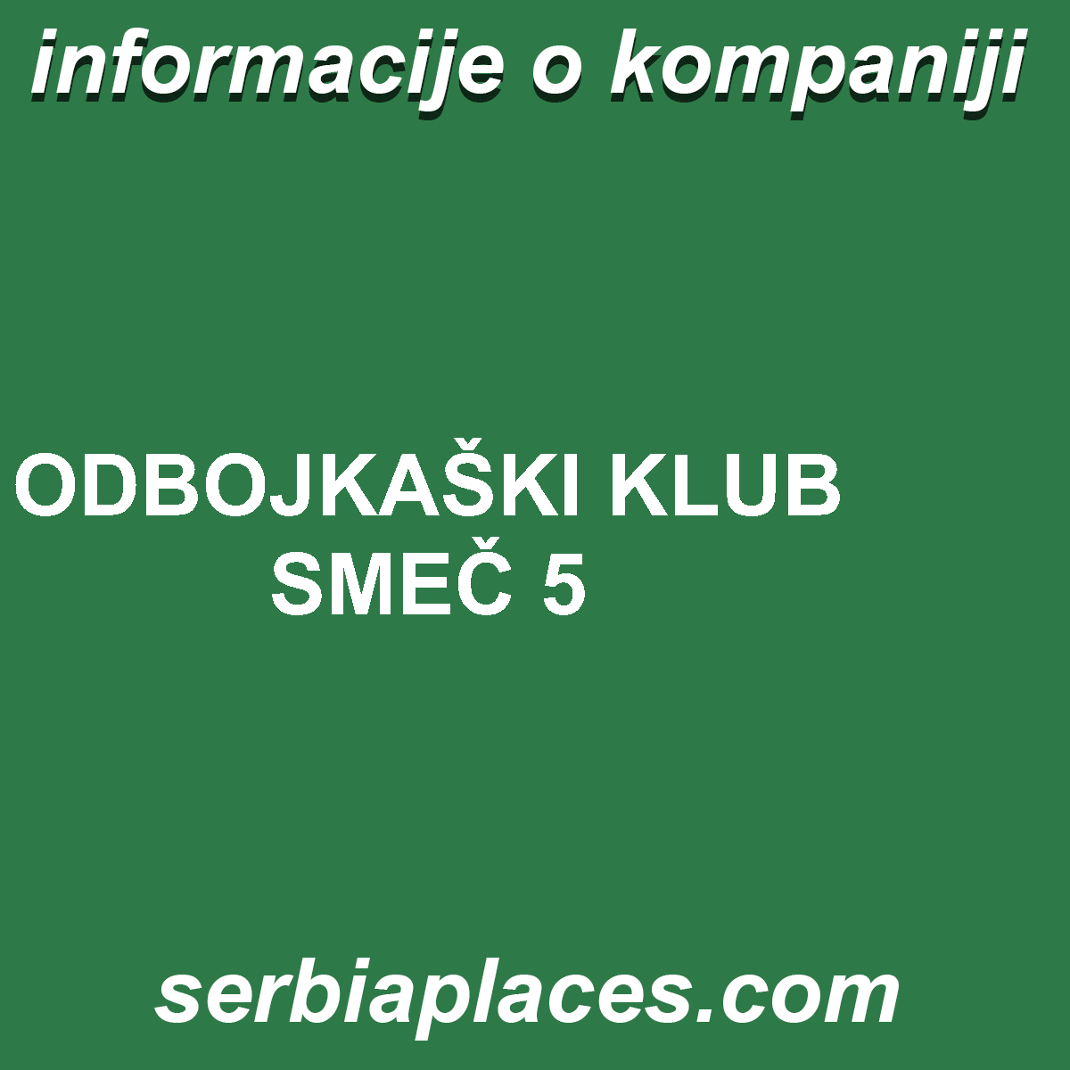 ODBOJKAŠKI KLUB SMEČ 5