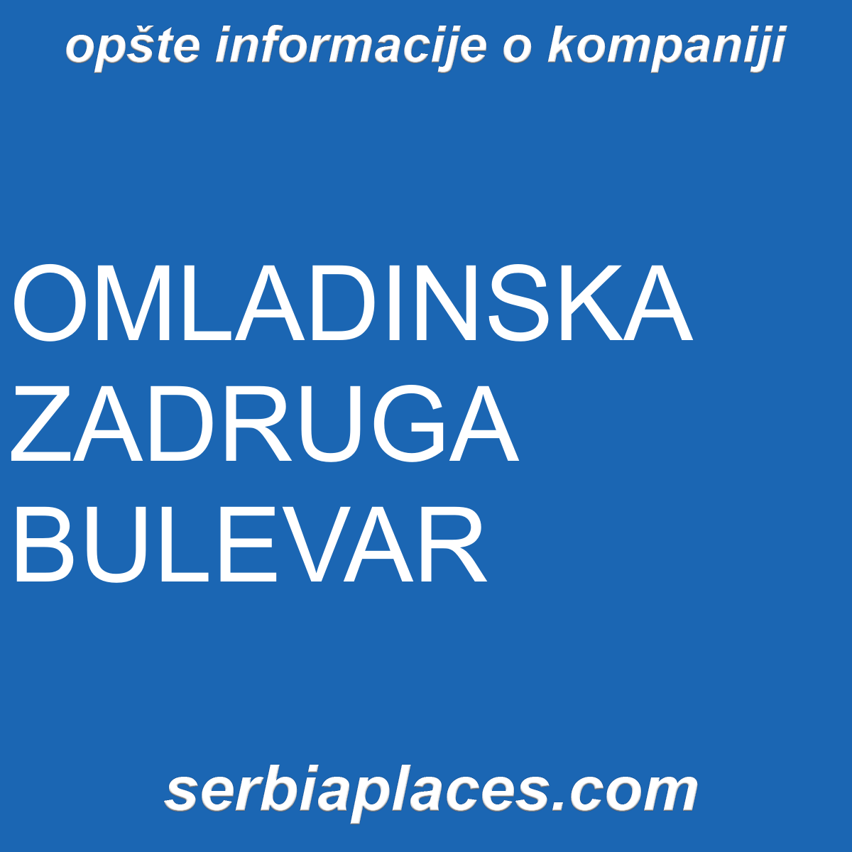 OMLADINSKA ZADRUGA BULEVAR