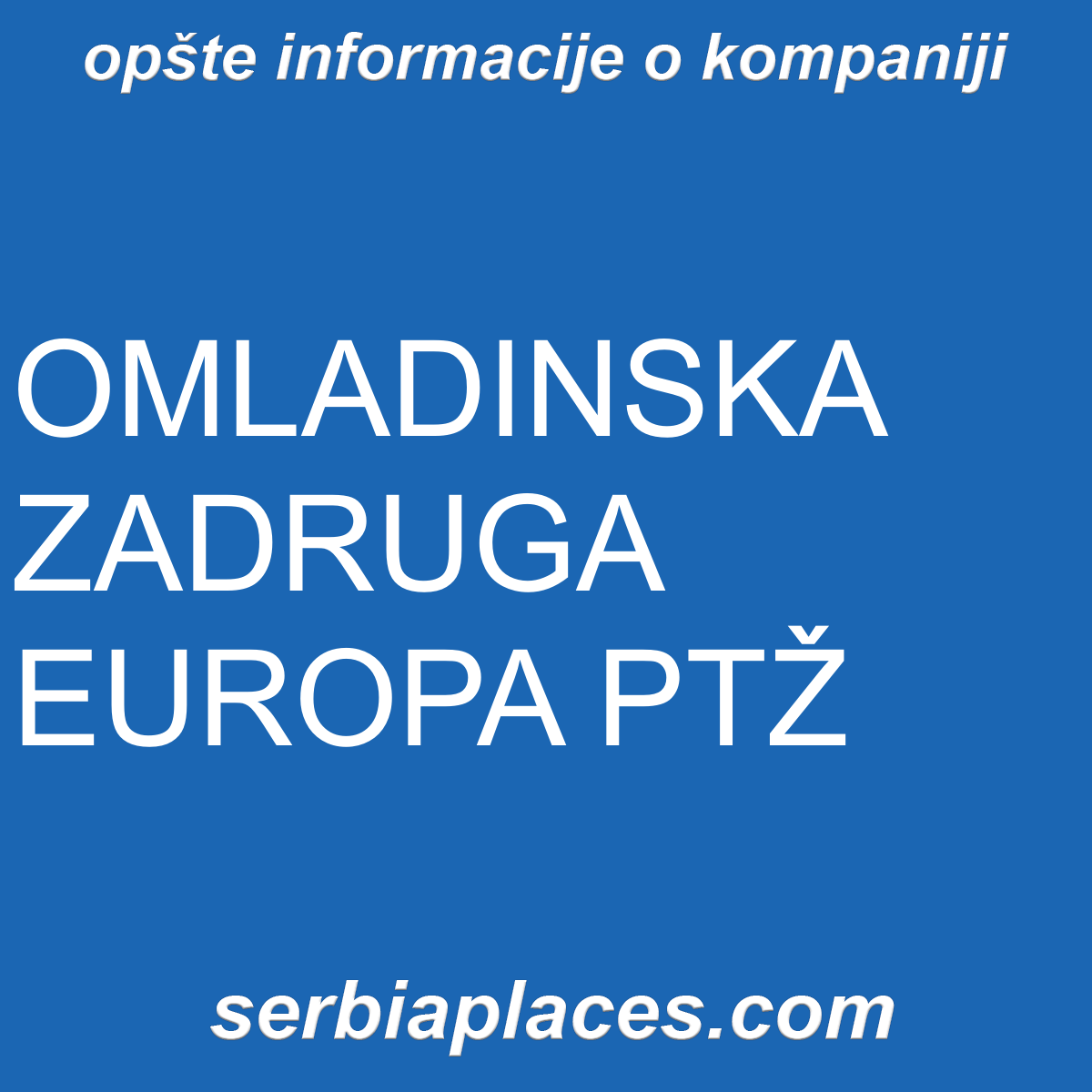 OMLADINSKA ZADRUGA EUROPA PTŽ