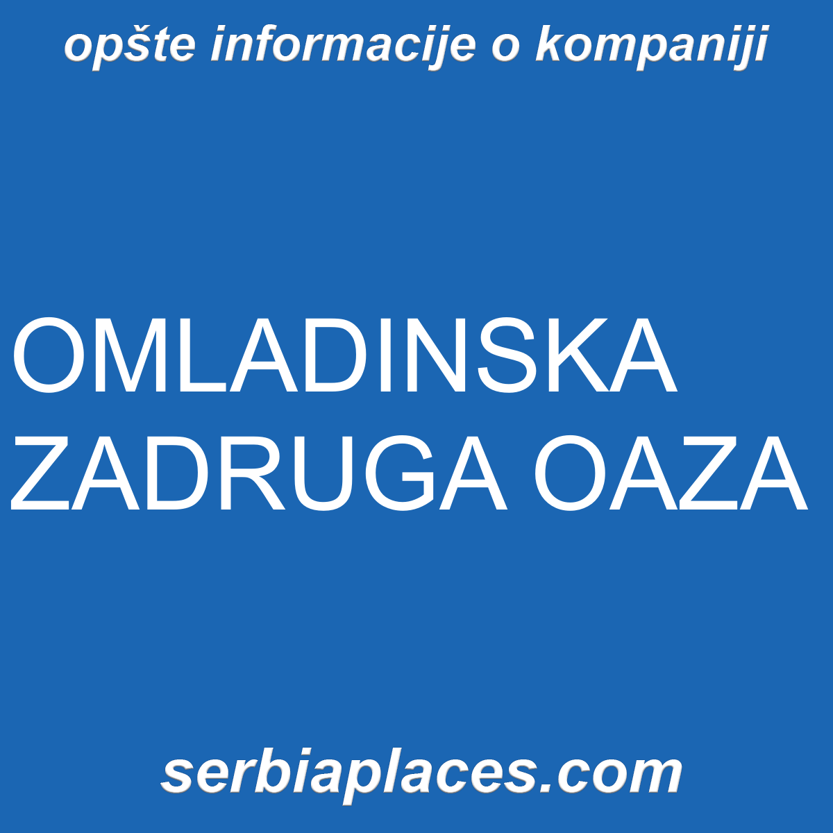 OMLADINSKA ZADRUGA OAZA