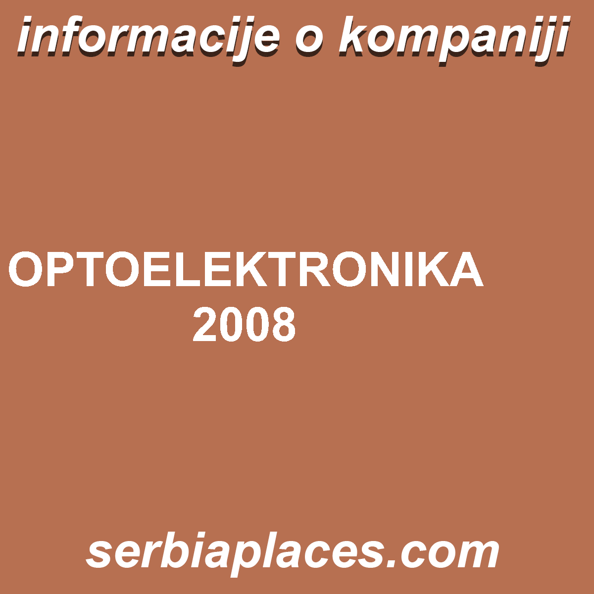 OPTOELEKTRONIKA 2008