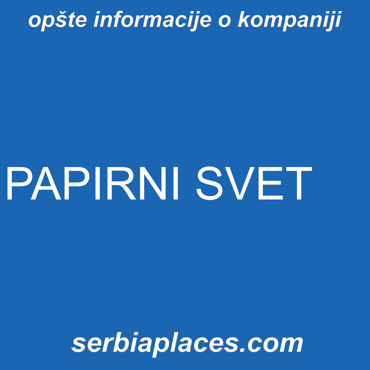 PAPIRNI SVET