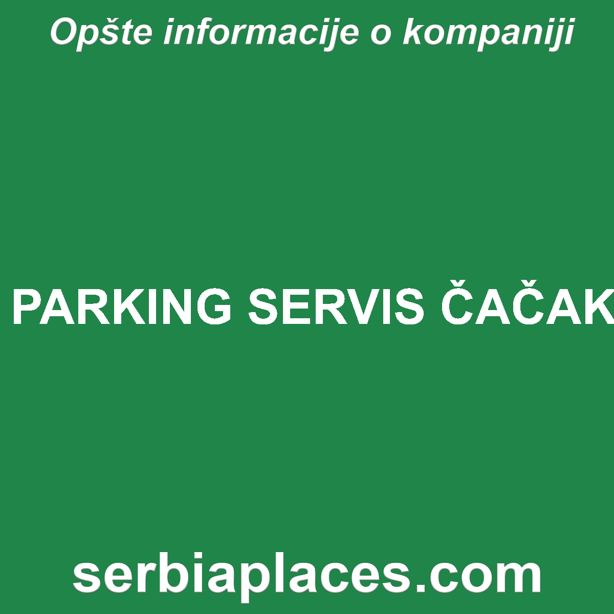 PARKING SERVIS ČAČAK