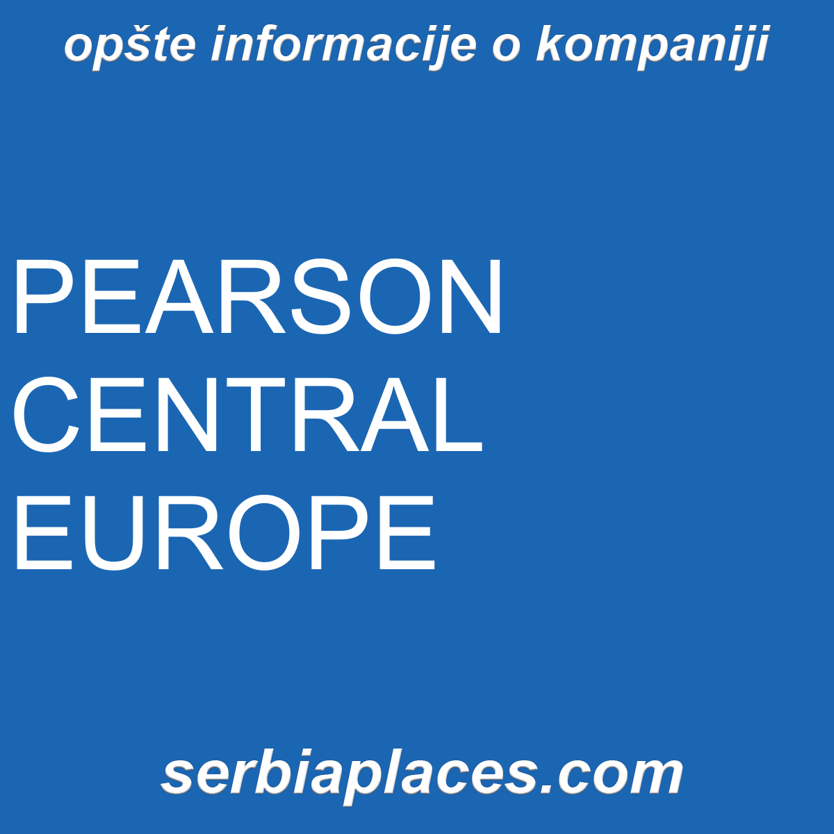 PEARSON CENTRAL EUROPE